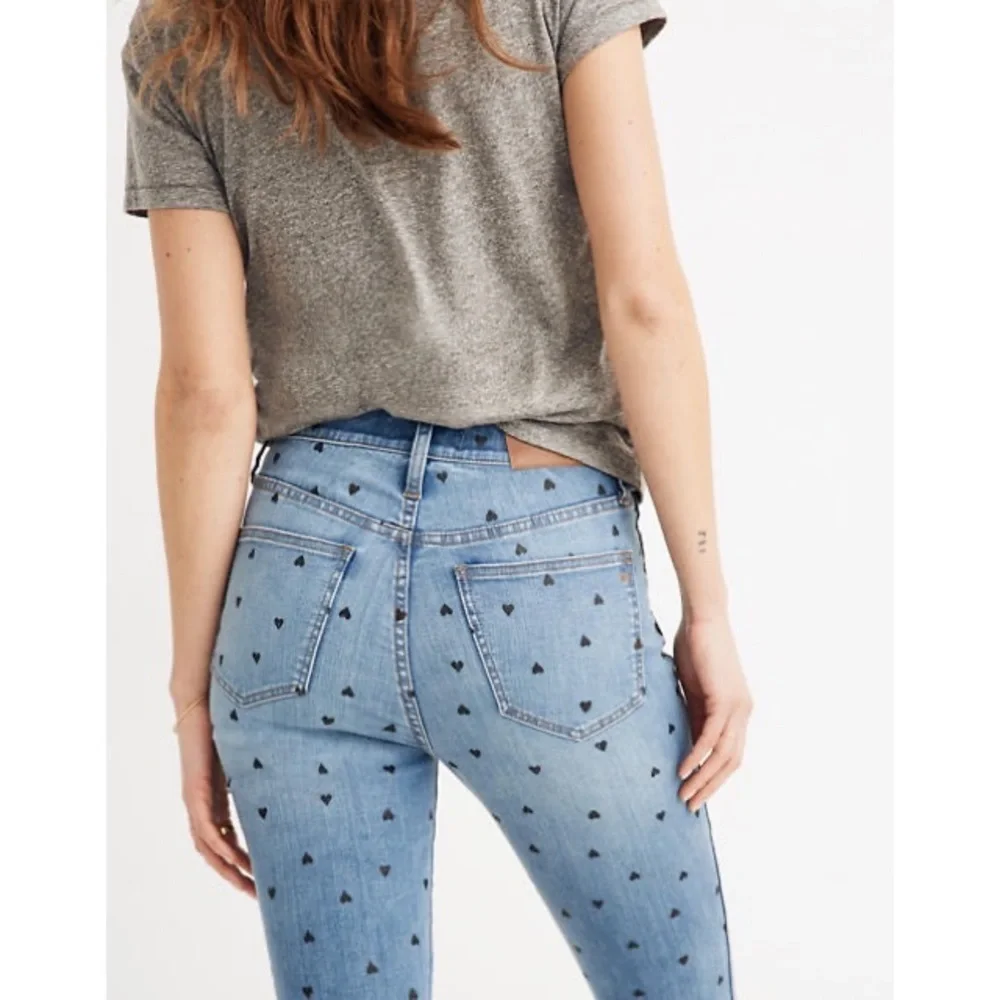 Madewell High Waist Heart Print Skinny Jeans - Picture 5 of 5